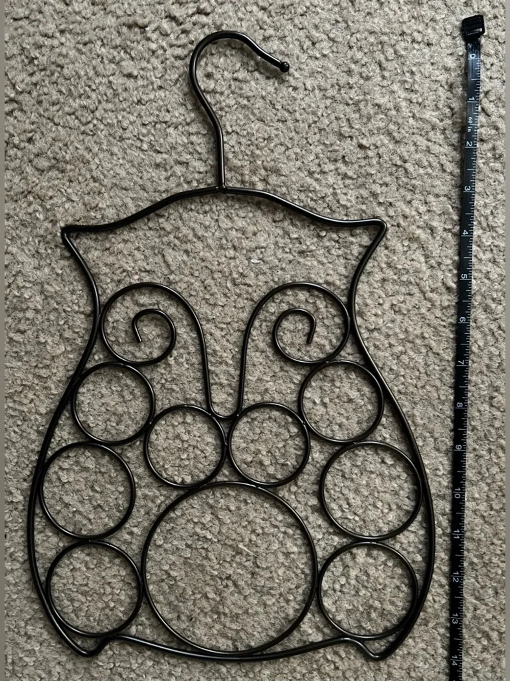 Metal Owl Scarf Hanger – Bronze Accessory & Tie Organizer, 10
